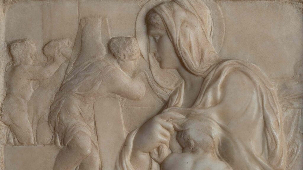 Madonna della Scala di Michelangelo (dettaglio)