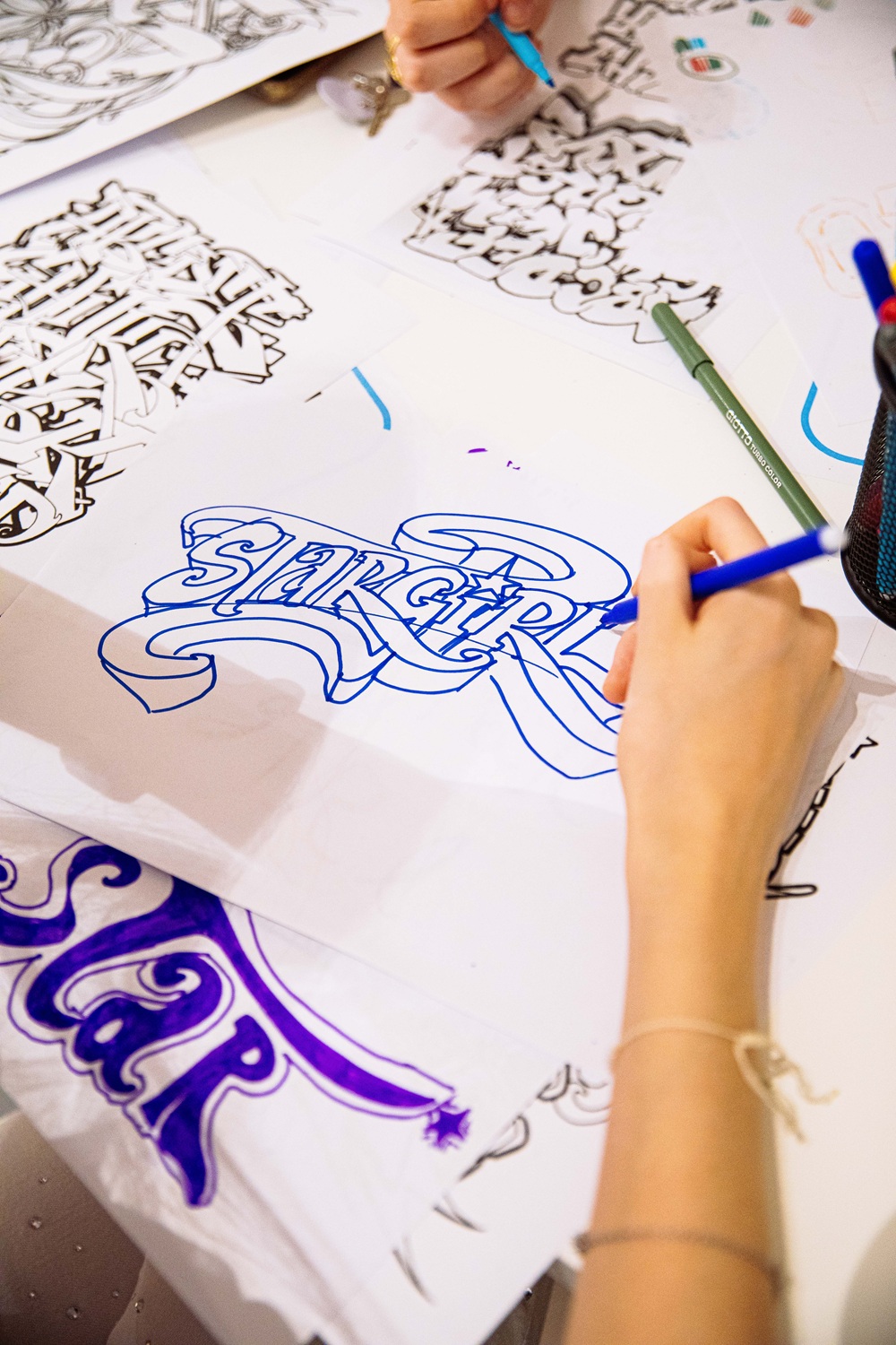 Laboratorio con studenti del liceo artistico